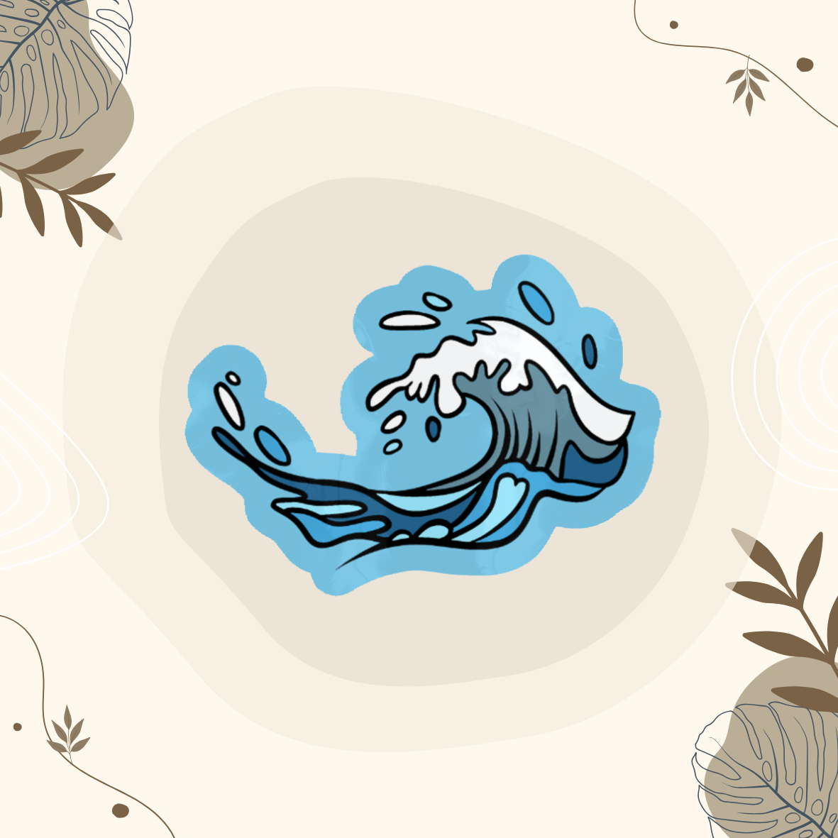 Pack 3 stickers Vagues