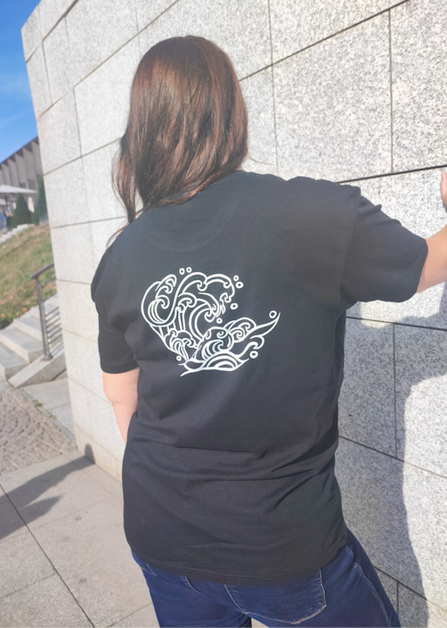 T-shirt Vague Maverick motif blanc