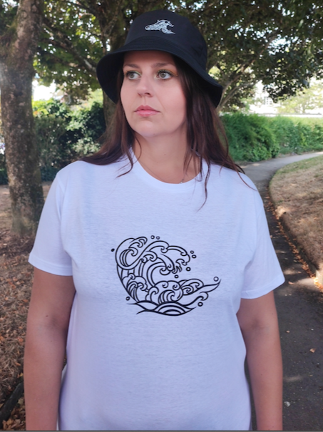 T-shirt Vague Maverick motif noir