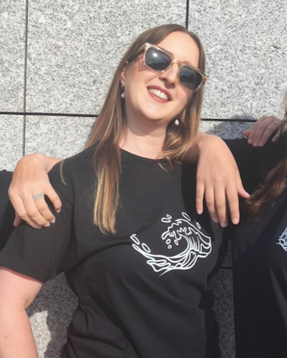 T-shirt Vague Belharra motif blanc