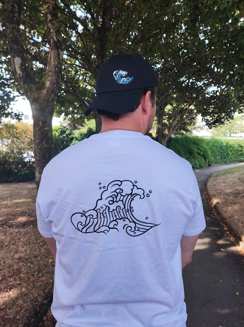T-shirt Vague Nazaré motif noir