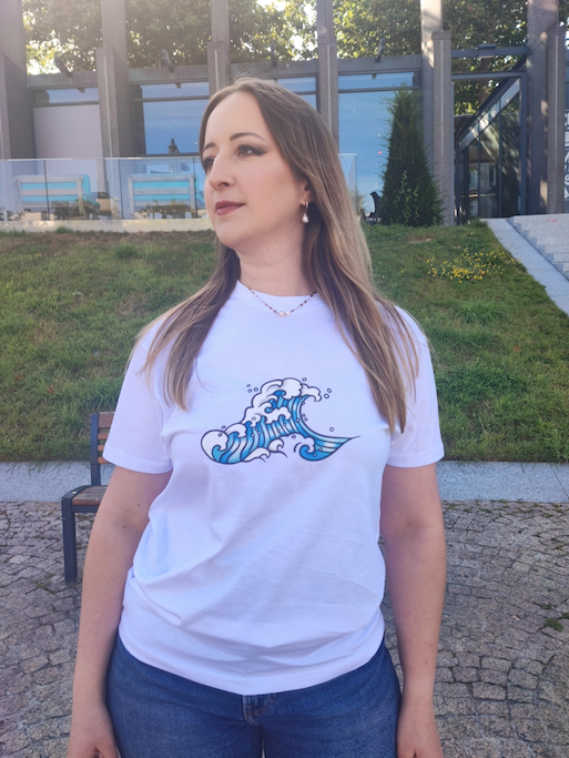 T-shirt Vague Nazaré motif couleur