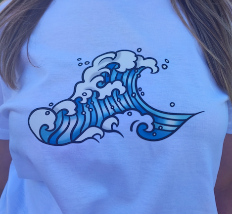 T-shirt Vague Nazaré motif couleur