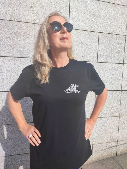 T-shirt Vague Nazaré motif blanc