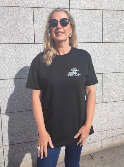 T-shirt Vague Nazaré motif blanc