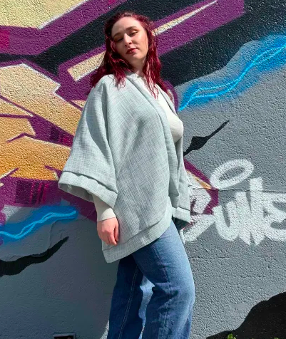 Kimono Texture Bleu