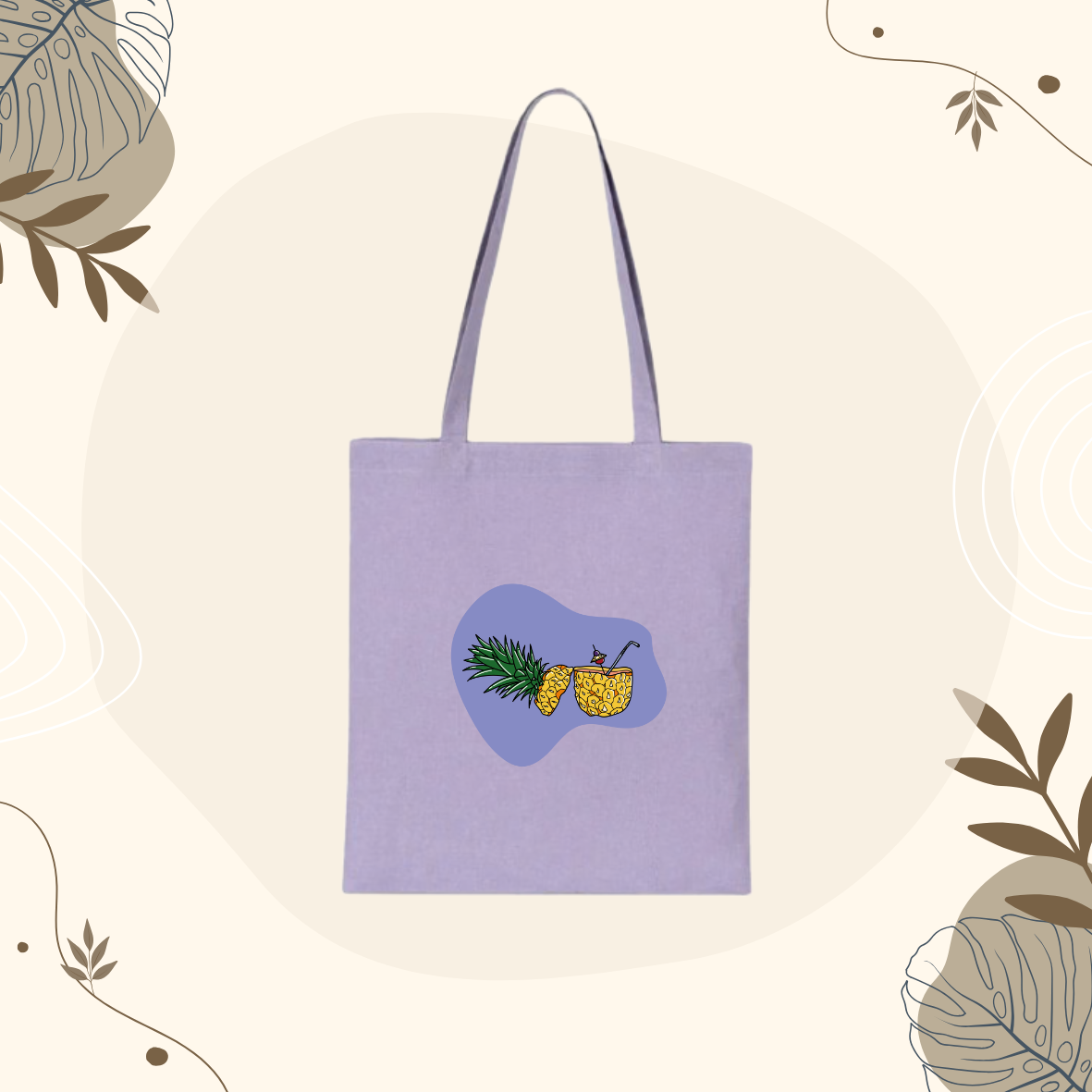 Tote Bag Lavande Cocktail Ananas