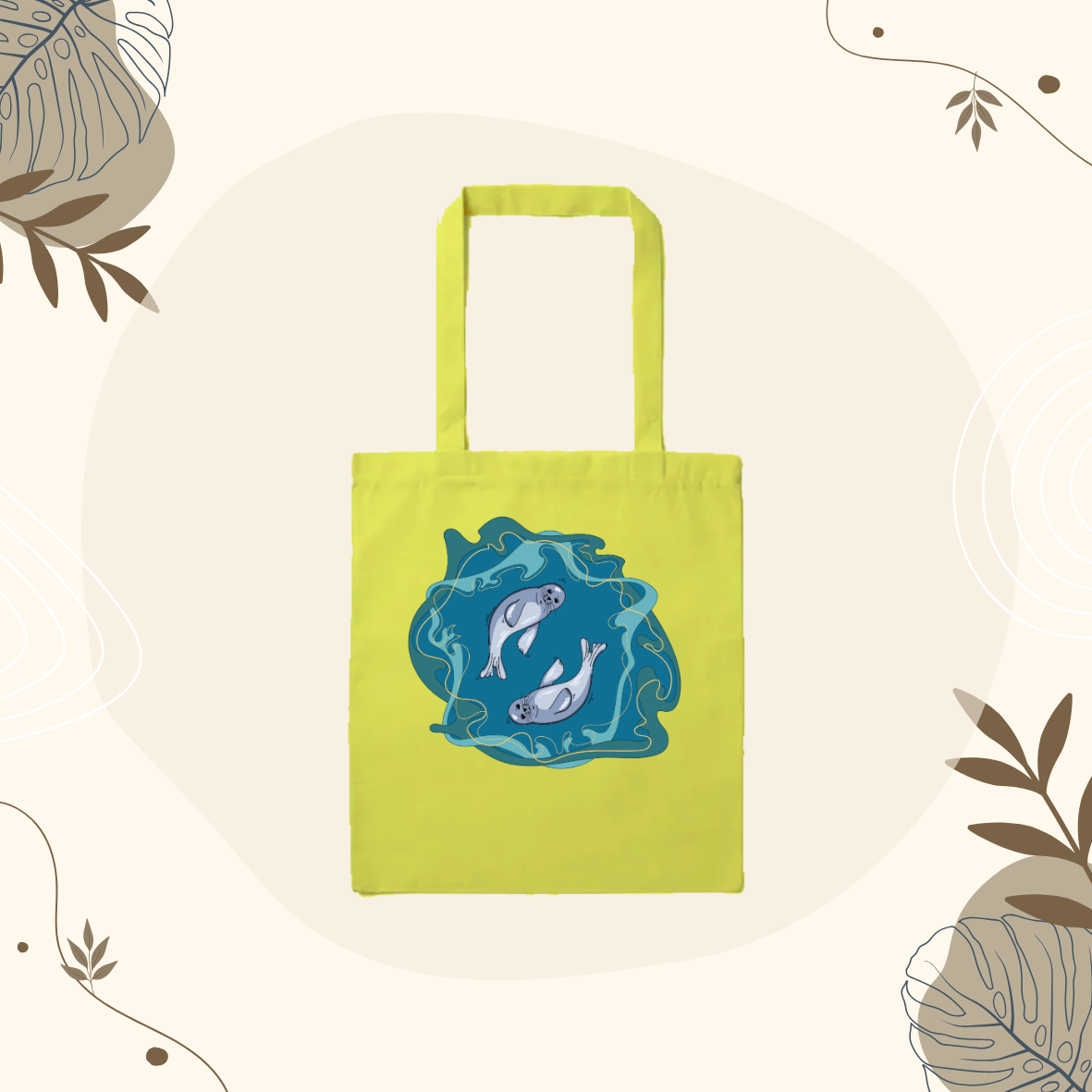 Tote Bag Jaune Phoque