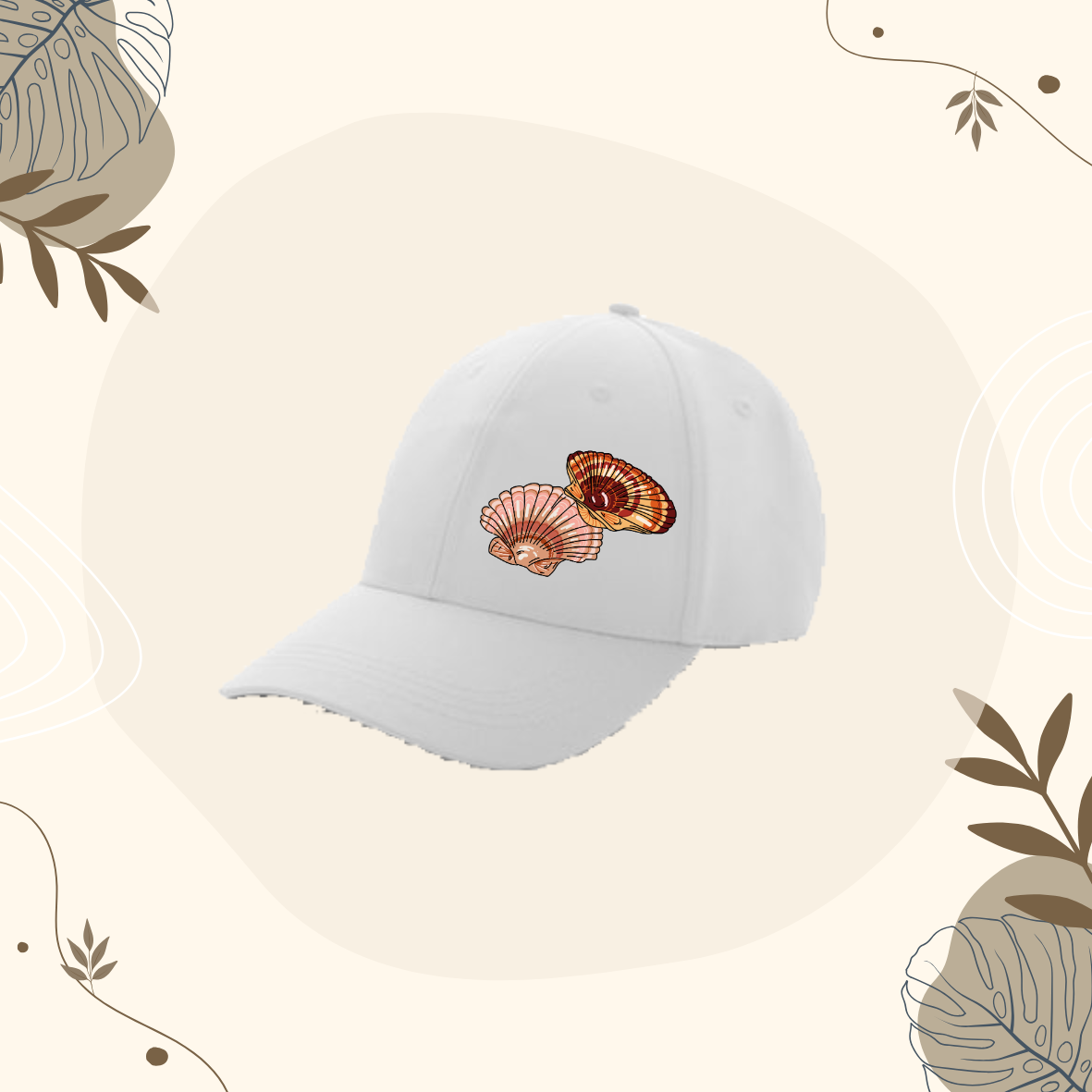 Casquette Blanche Coquilles Saint Jacques