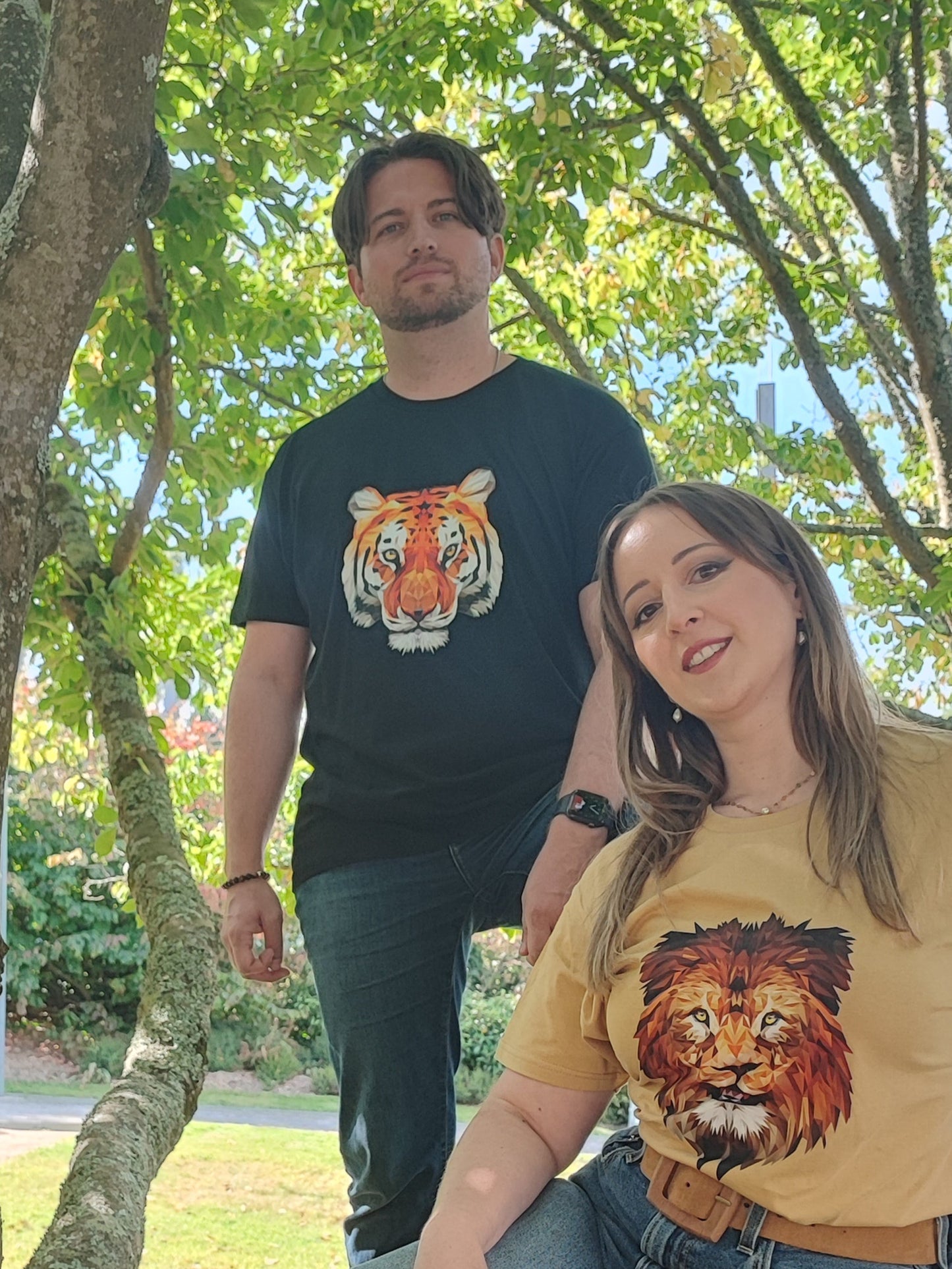 T-shirt Tigre Low Poly