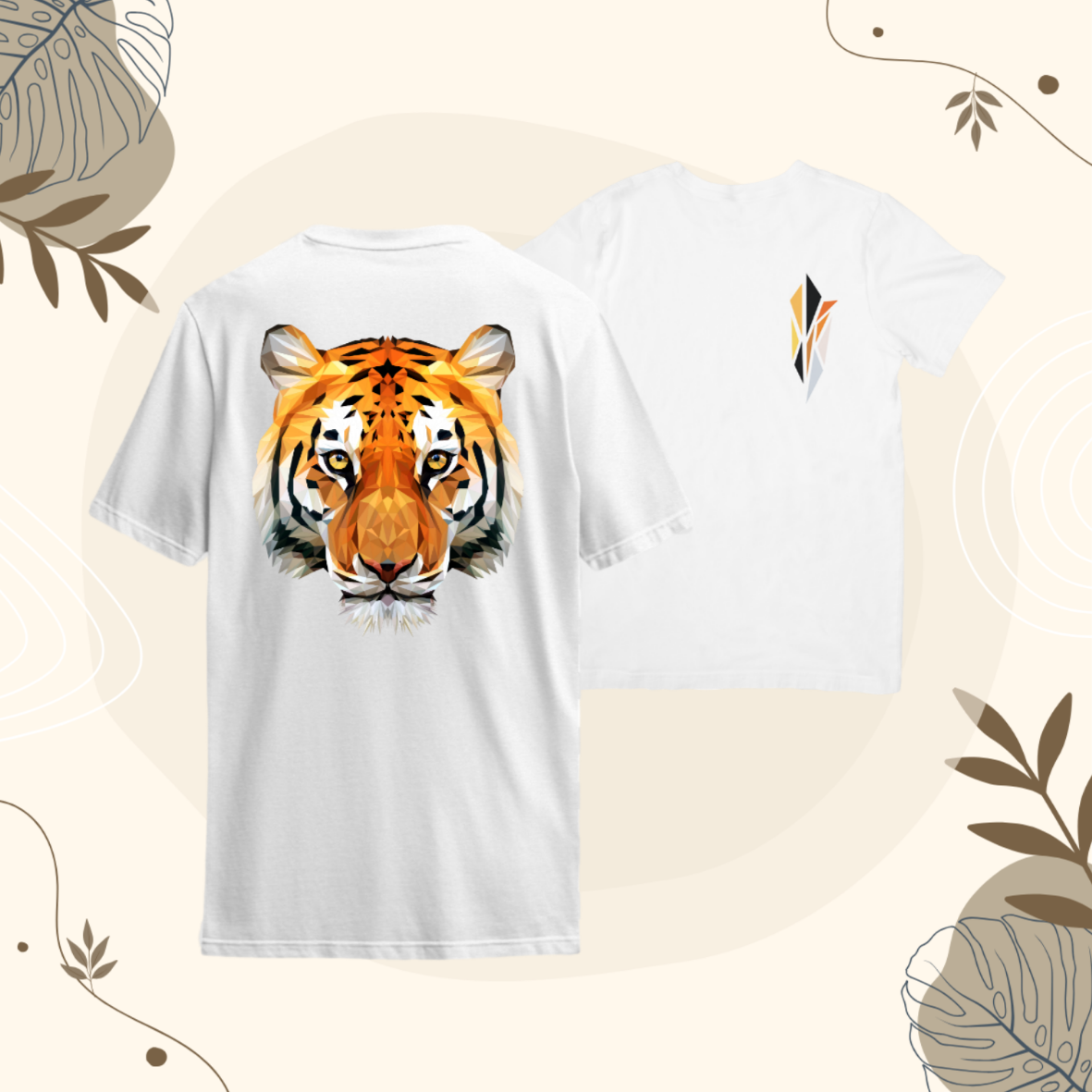 T-shirt Tigre Low Poly