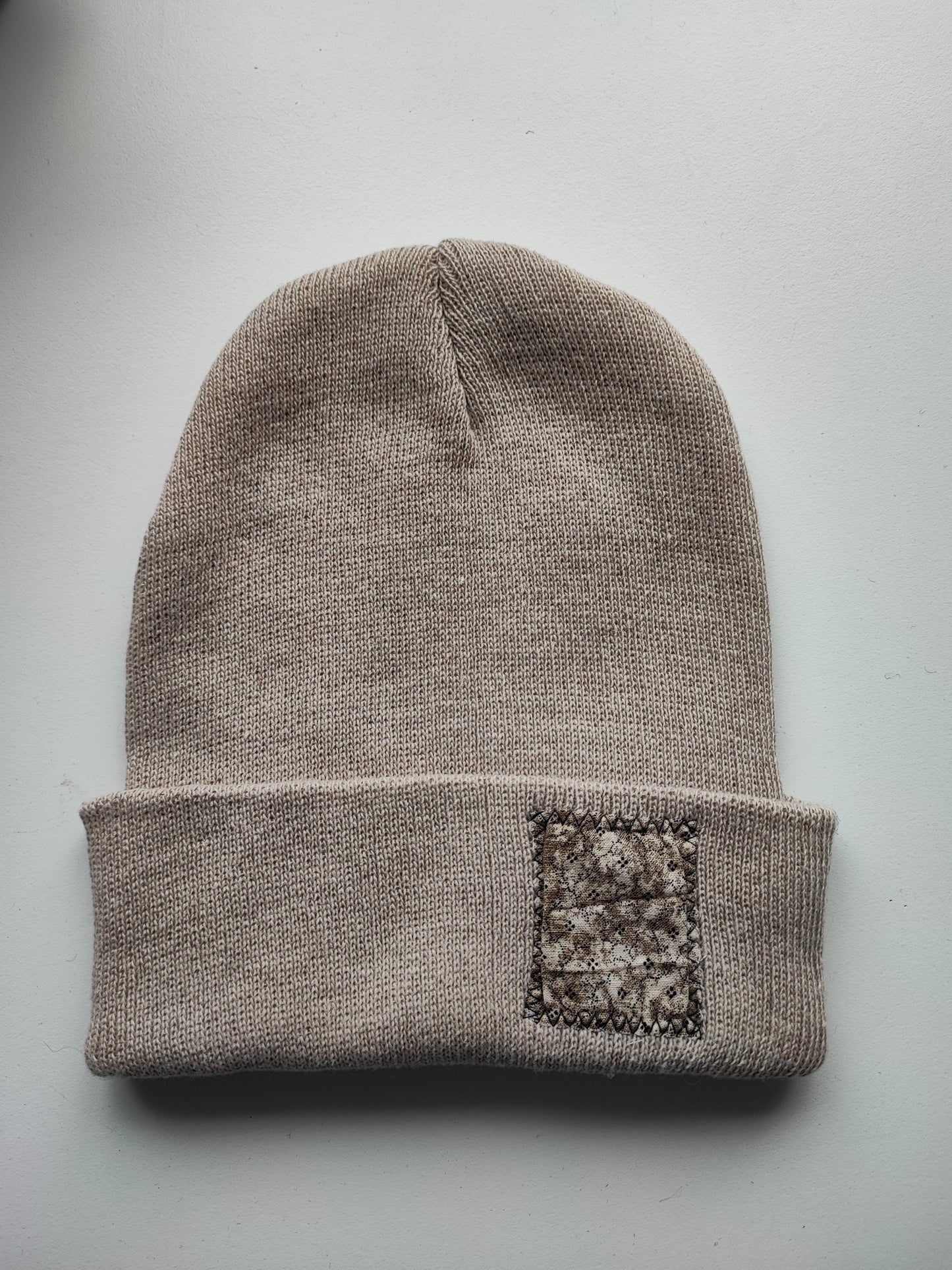 Bonnet Beige fleur de coton