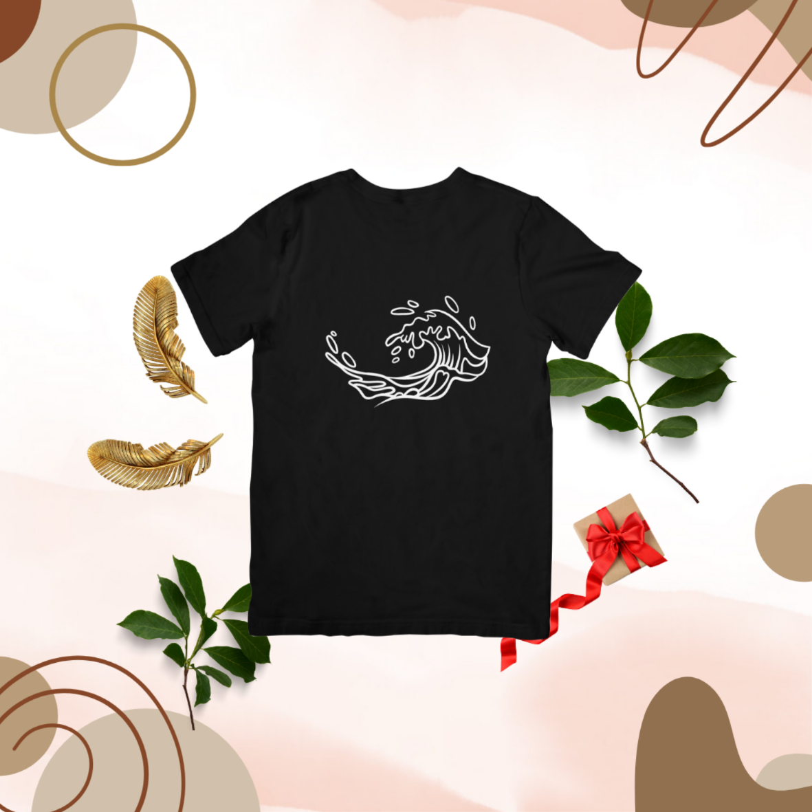 T-shirt Vague Belharra motif blanc