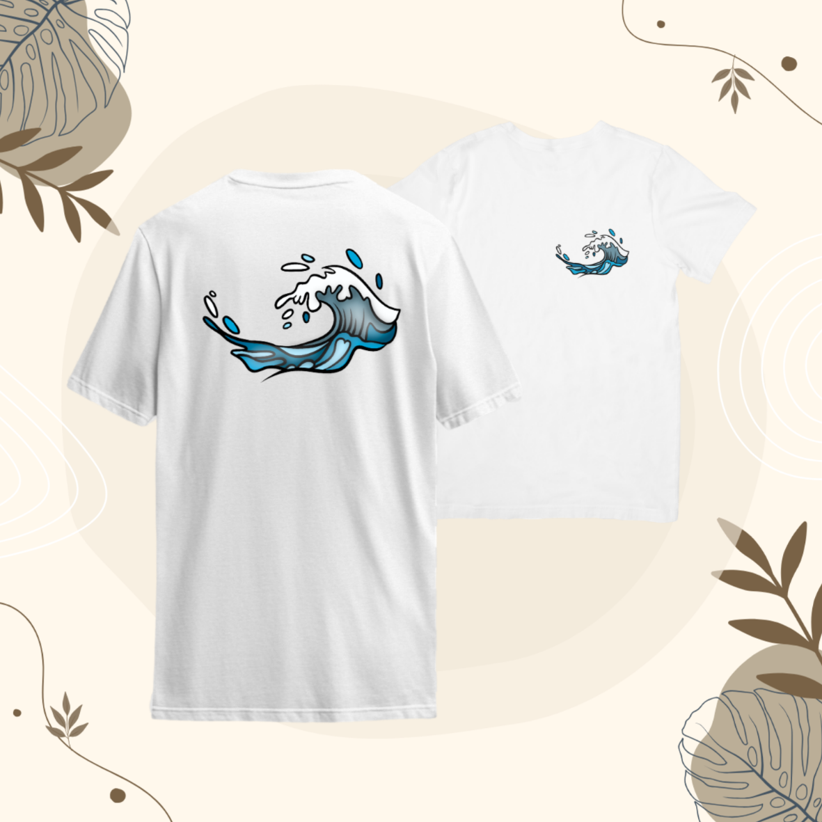 T-shirt Vague Belharra motif couleur