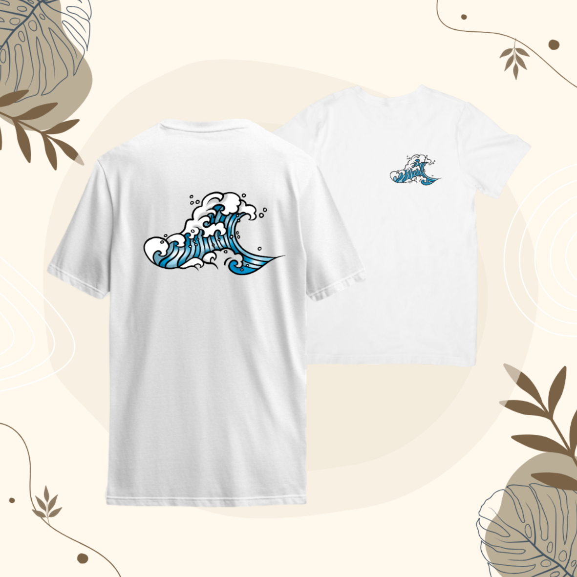 T-shirt Vague Nazaré motif couleur