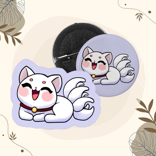 Pack Sticker + Badge Catsu-Ne