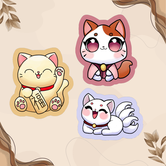 Pack 3 stickers Chats