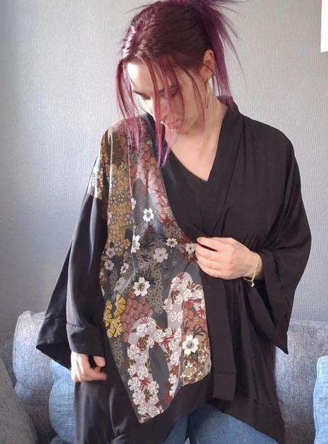 Kimono Jardin Gris Médium