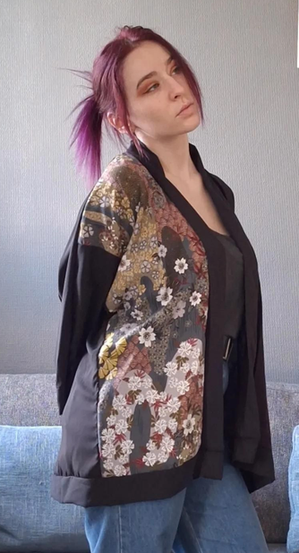 Kimono Jardin Gris Médium