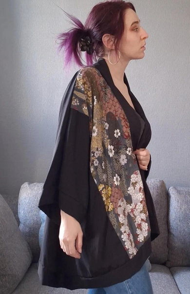 Kimono Jardin Gris Médium
