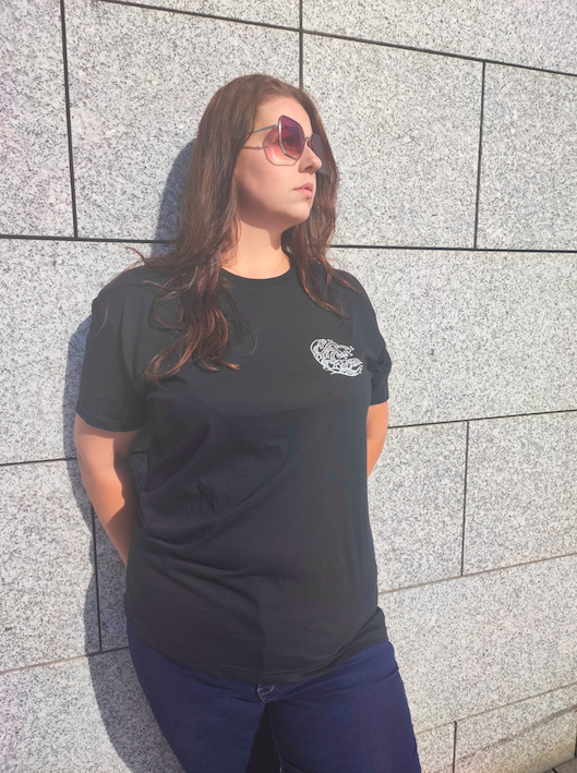 T-shirt Vague Maverick motif blanc