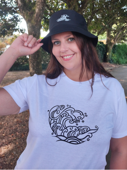 T-shirt Vague Maverick motif noir
