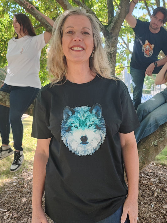 T-shirt Loup Low Poly