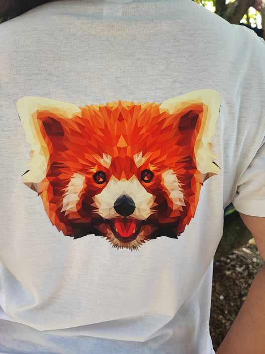 T-shirt Panda Roux Low Poly