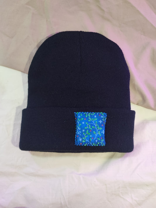 Bonnet Noir feuille de houx