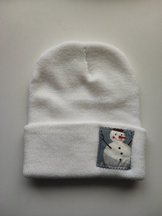 Bonnet Blanc bonhomme de neige