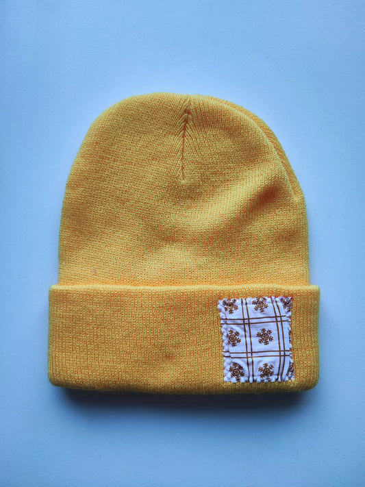 Bonnet Jaune Flocon d'or