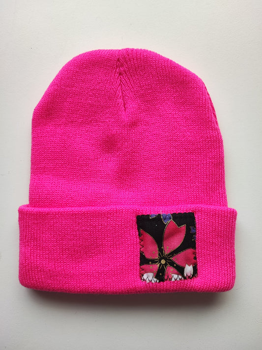Bonnet Rose fleur noir