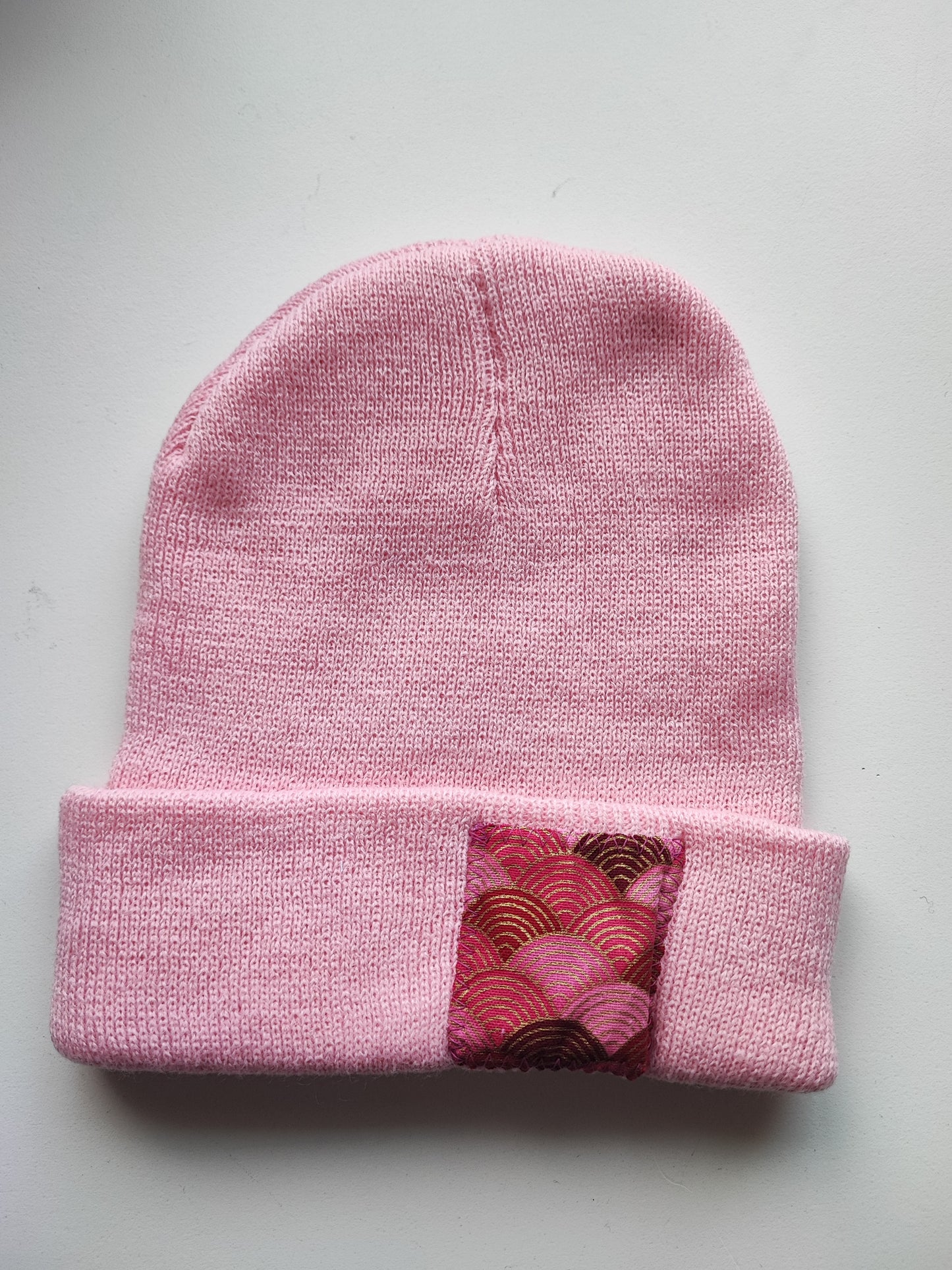 Bonnet rose poudré vague rose