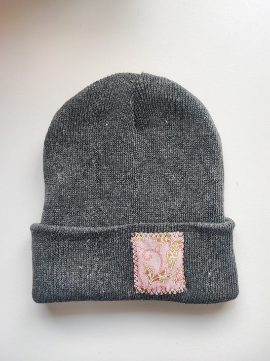 Bonnet Anthracite vieux rose