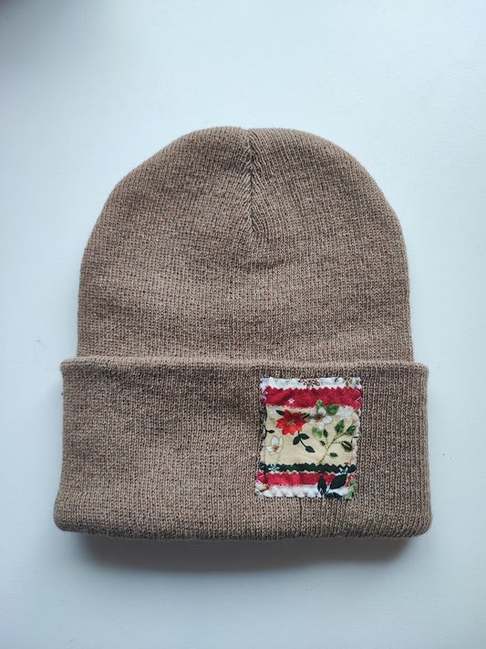 Bonnet Camel fleur de houx
