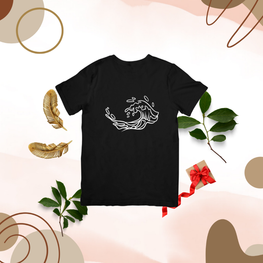 T-shirt Vague Belharra motif blanc