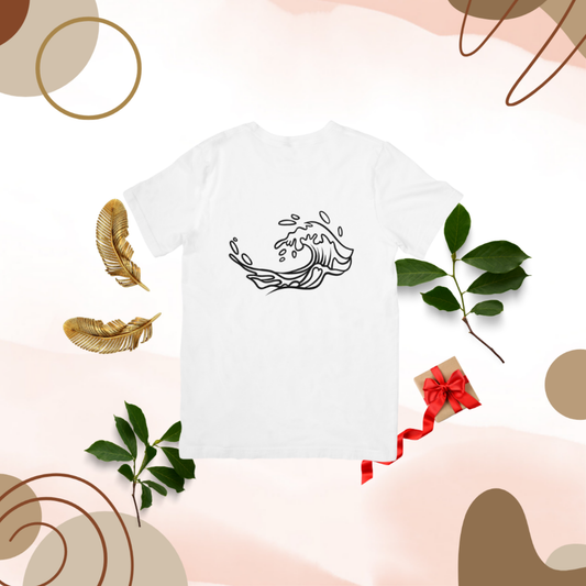 T-shirt Vague Belharra motif noir