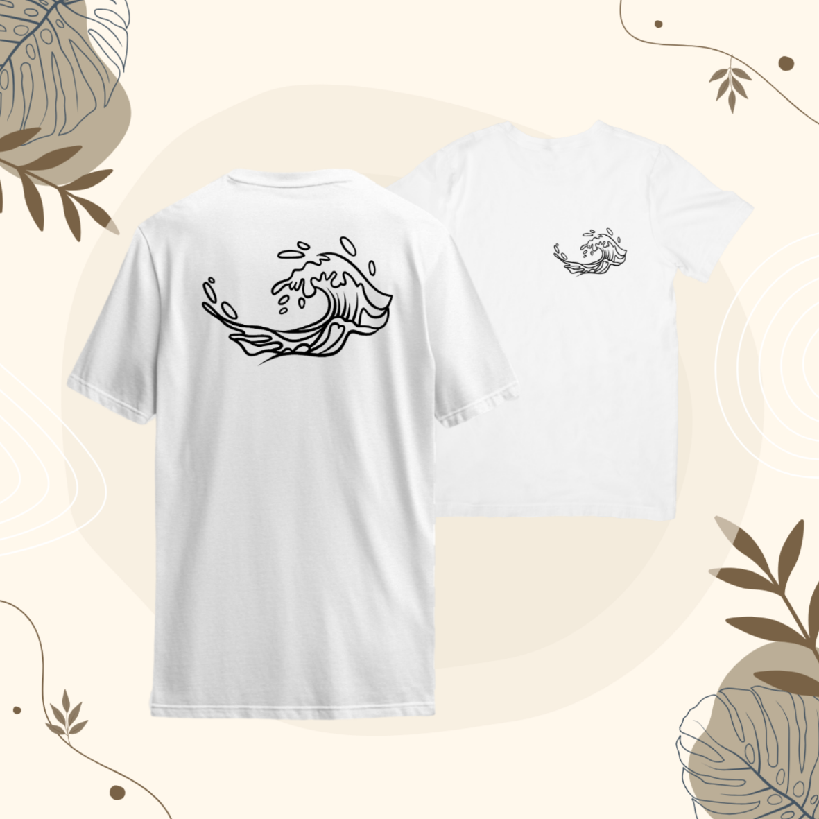 T-shirt Vague Belharra motif noir