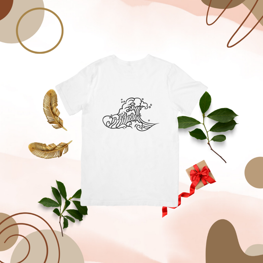 T-shirt Vague Nazaré motif noir
