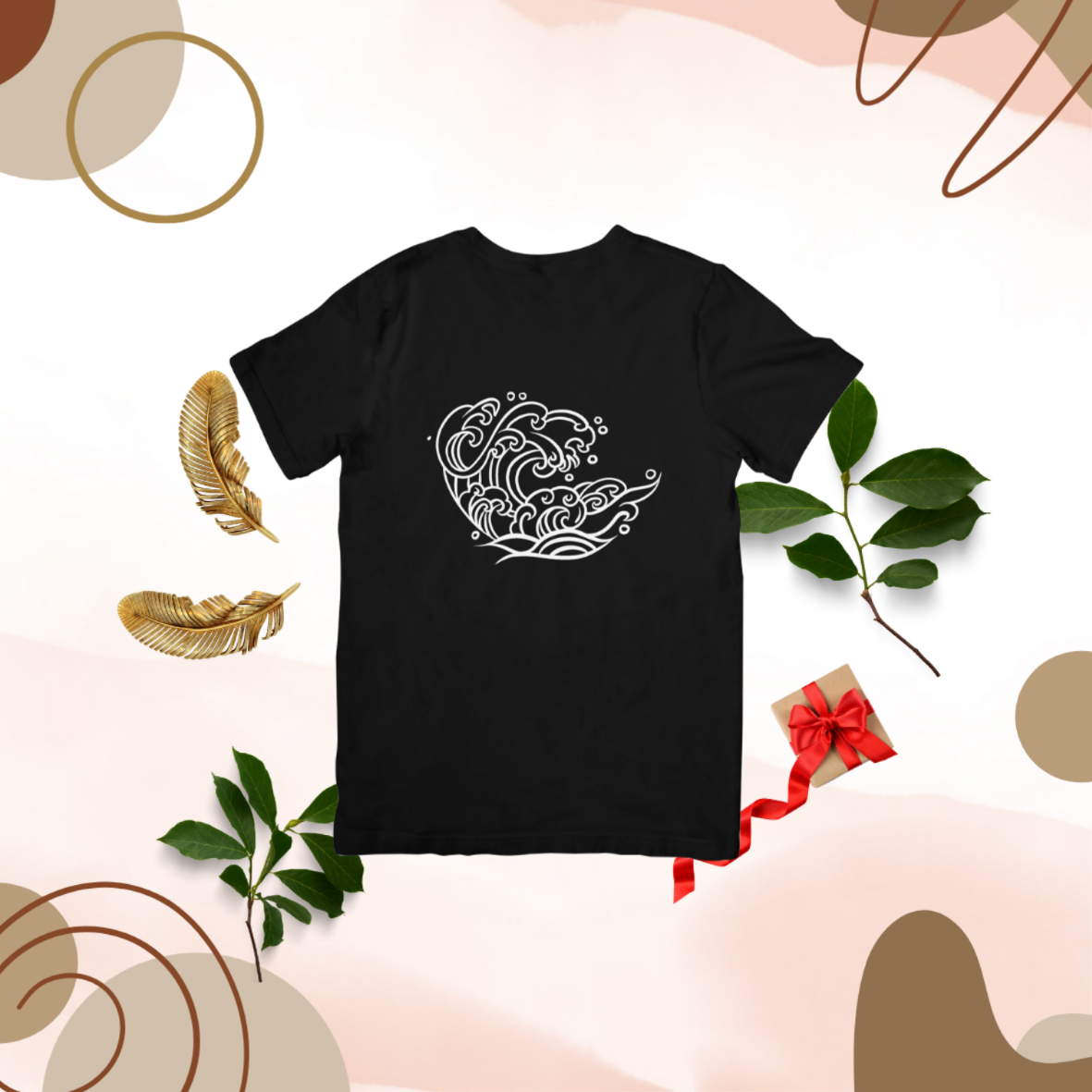 T-shirt Vague Maverick motif blanc