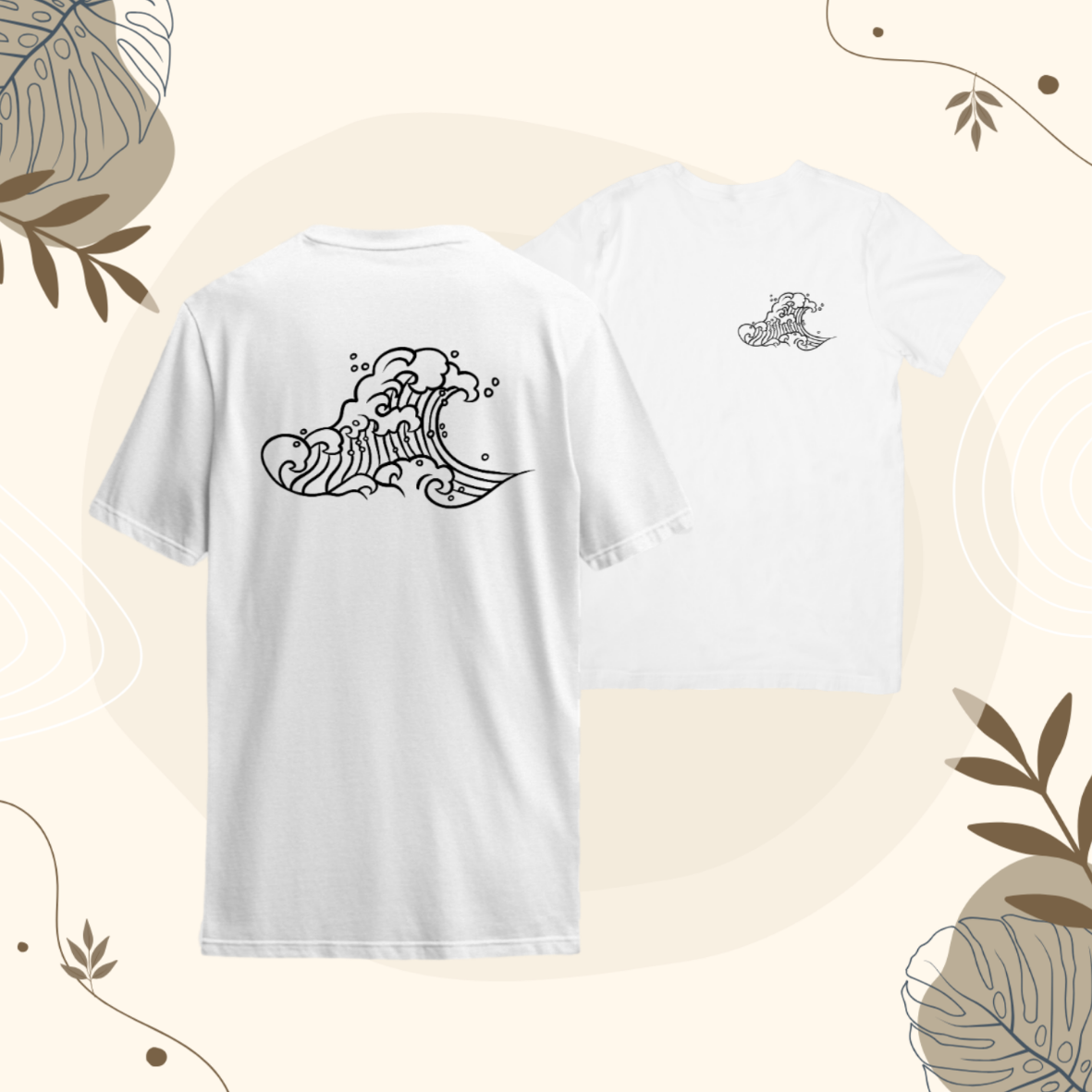 T-shirt Vague Nazaré motif noir